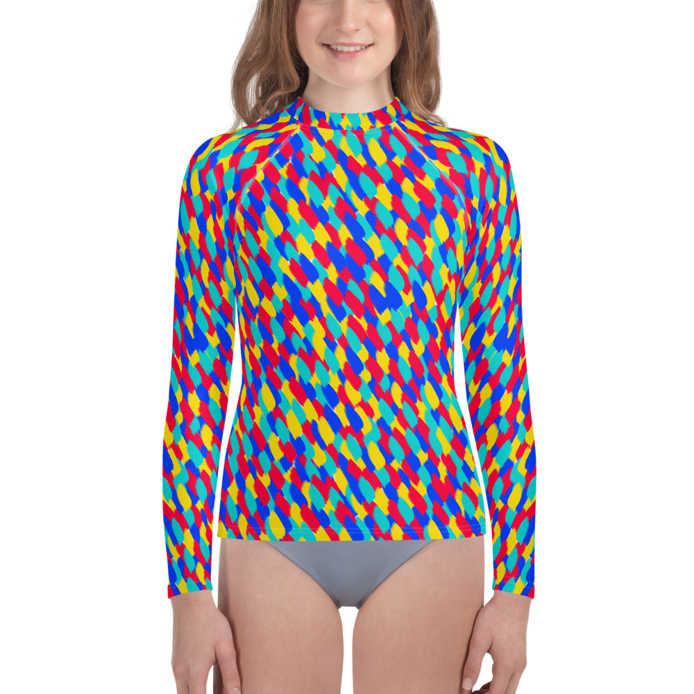 Raining Colour Older Kids Rash Vest