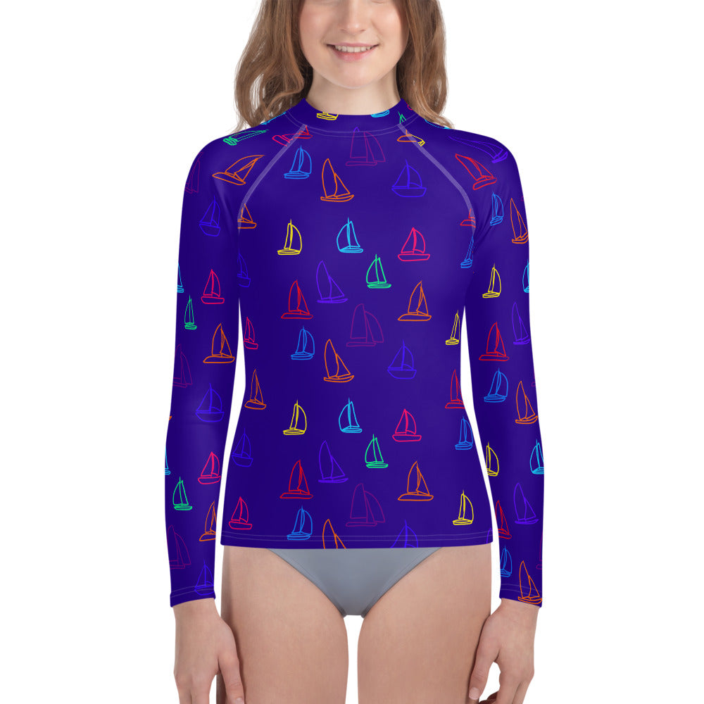 Sailing Race Older Kids Rash Vest